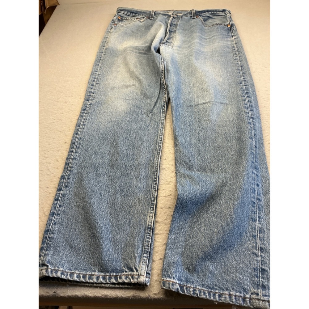 Levi's Y2K 501 Original Fit Button Fly Straight Leg Jeans Light Wash 38x32 Denim